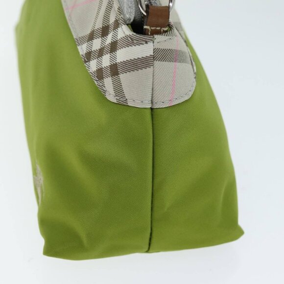 BURBERRY Nova Check Accessory Pouch Nylon Beige Green Auth hk1323 - Picture 4 of 15